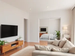 Na jakiej wysokości telewizor do salonu i sypialni?