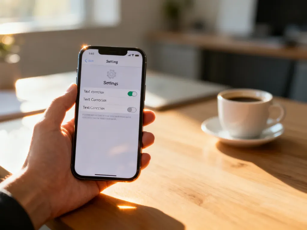 Ekran smartfona z widocznym ustawieniem autokorekty, ułatwiający konfigurację funkcji w telefonie Samsung.